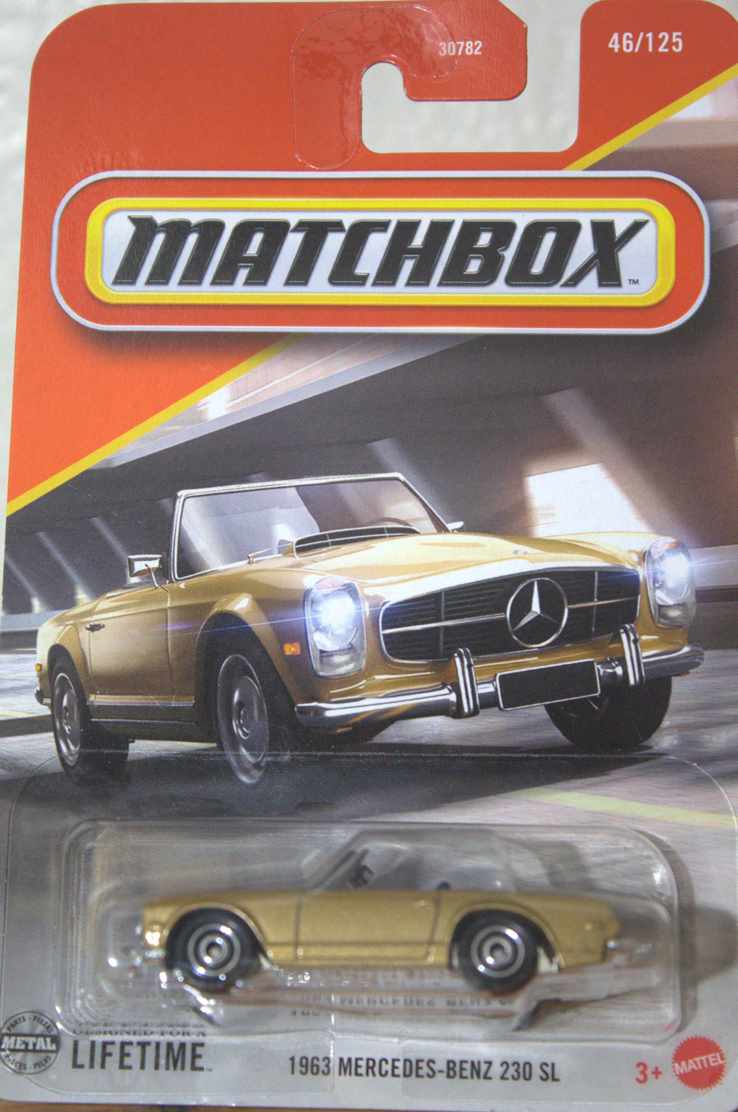 1963 Mercedes-Benz 230 SL — frente del empaque