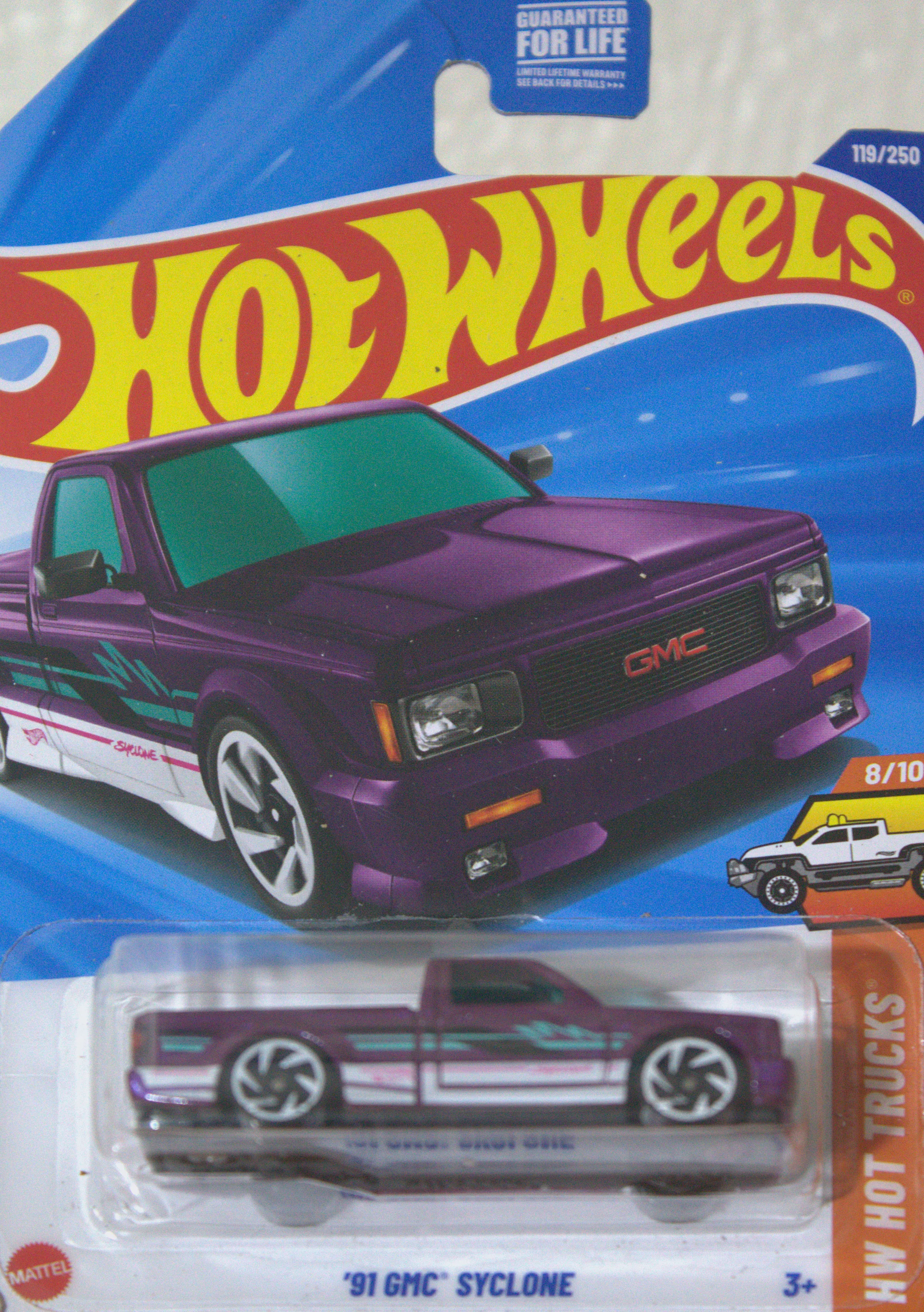 91 GMC Syclone — frente del empaque