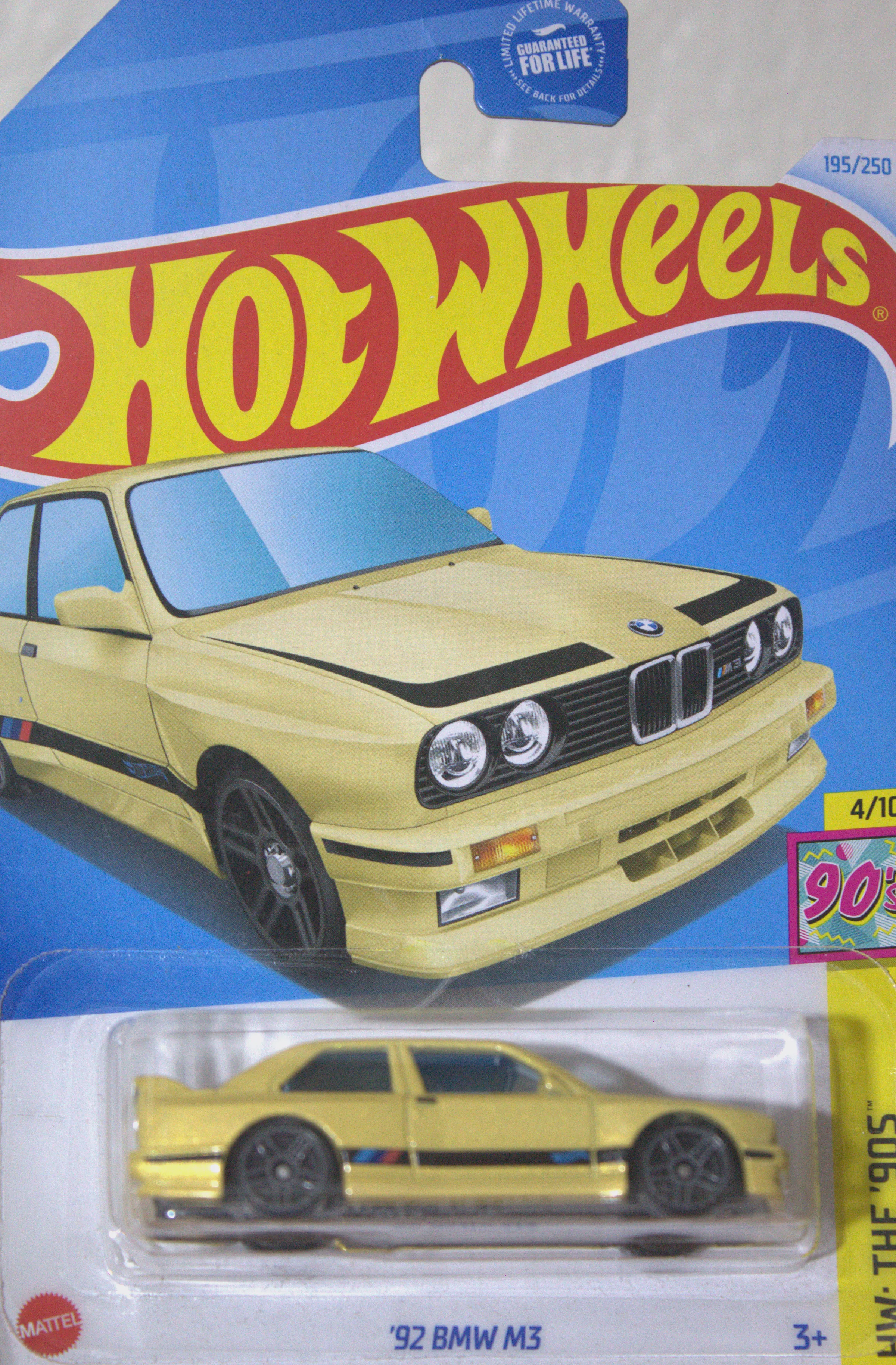 92 BMW M3 — frente del empaque